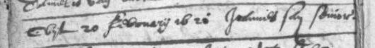 Begrafenis van Joannes Say de oude, Destelbergen, 20 februari 1621