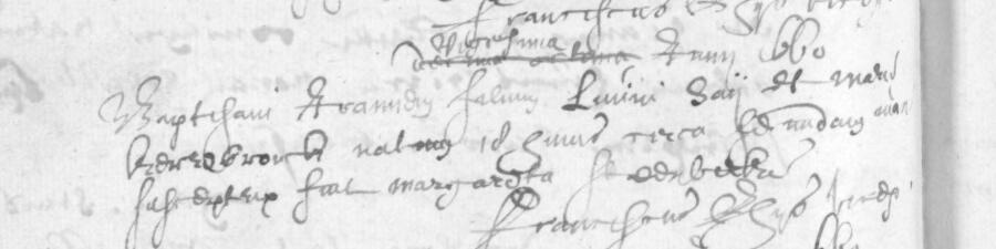 Doop van Joannes, zoon van Livinus Saij en Maria Kerrebrouck, Sleidinge, 20 juni 1660